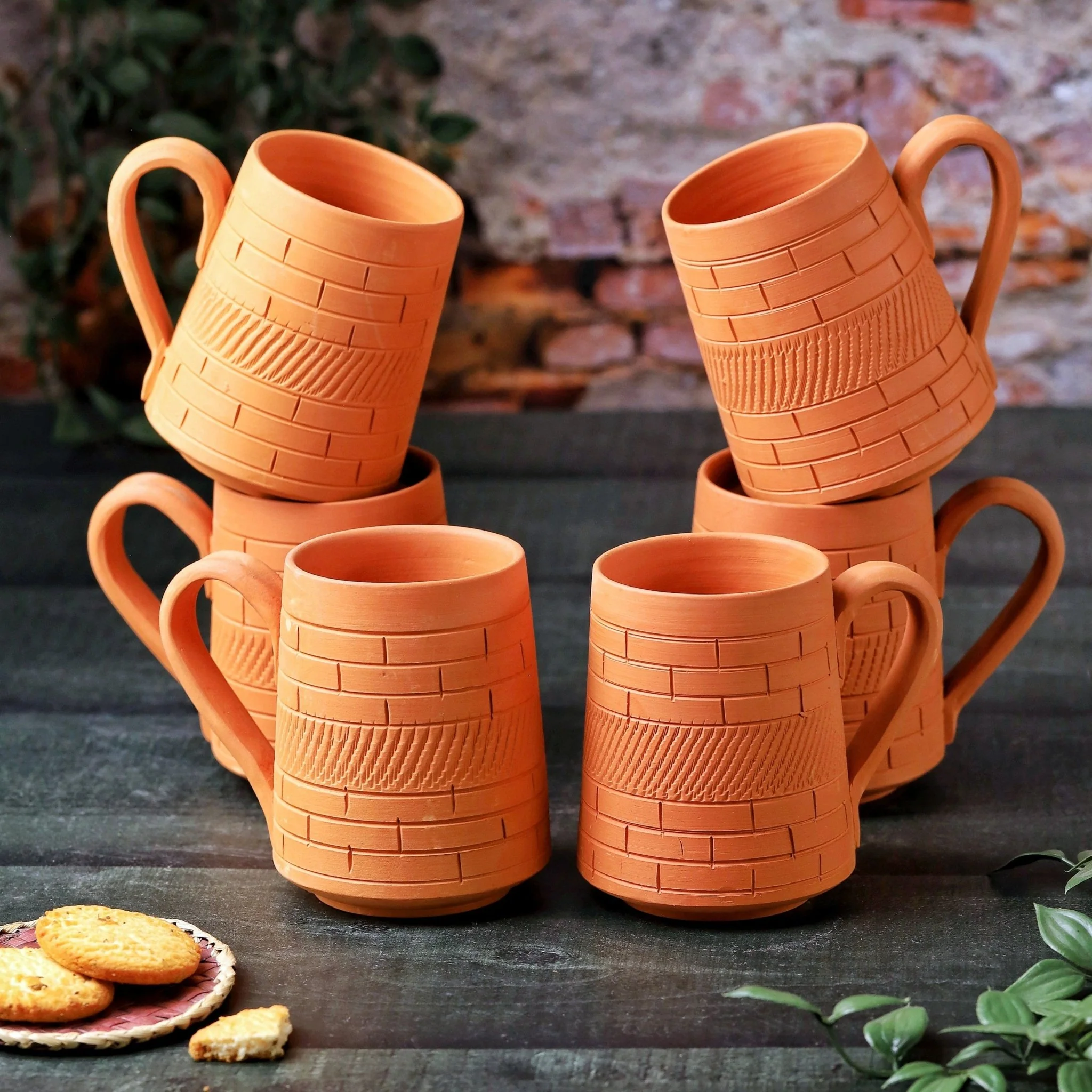 Terracotta Nawabi Jumbo Mug – Handcrafted Natural Clay Large Mug - Image 3