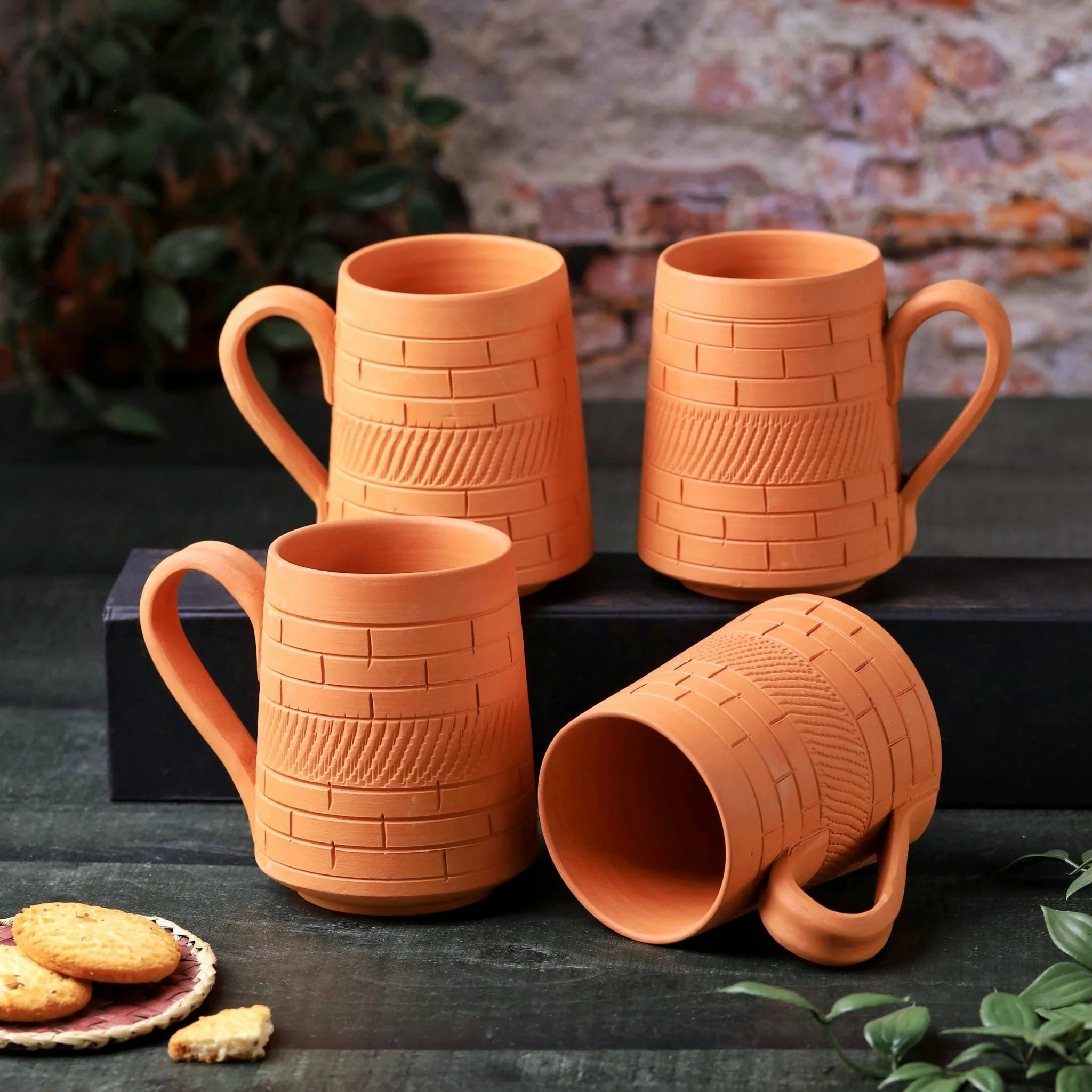Terracotta Nawabi Jumbo Mug – Handcrafted Natural Clay Large Mug - Image 5