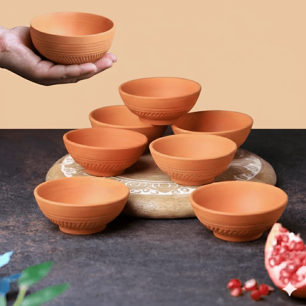 Terracotta Special Chutney (Dip) Bowl | Handmade Clay Serving Bowl - Image 2