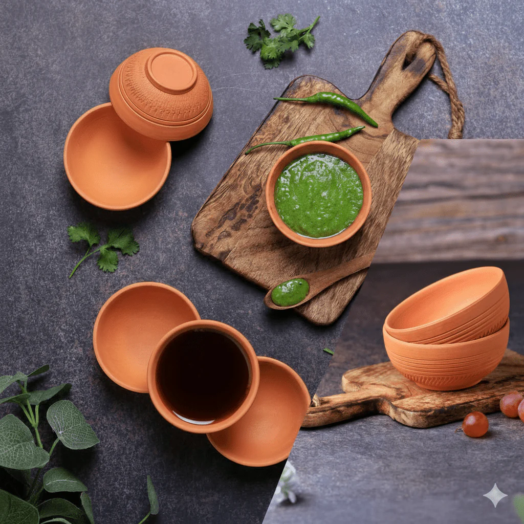Terracotta Special Chutney (Dip) Bowl | Handmade Clay Serving Bowl - Image 9
