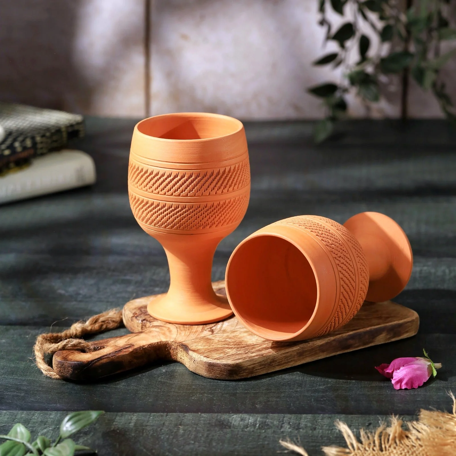 Handcrafted Natural Terracotta Special Juice Glass - Image 11