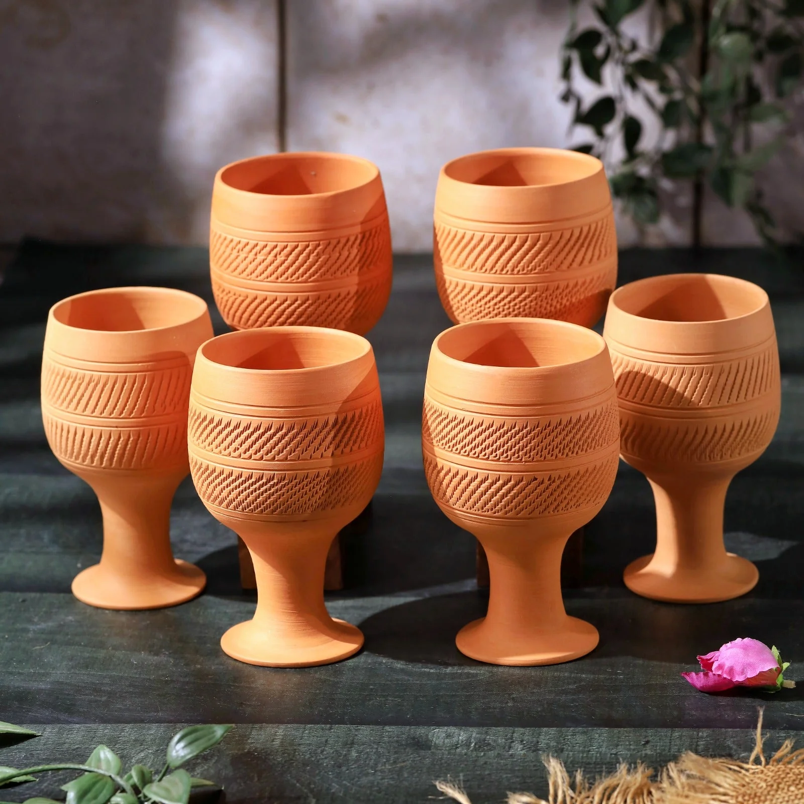 Handcrafted Natural Terracotta Special Juice Glass - Image 14