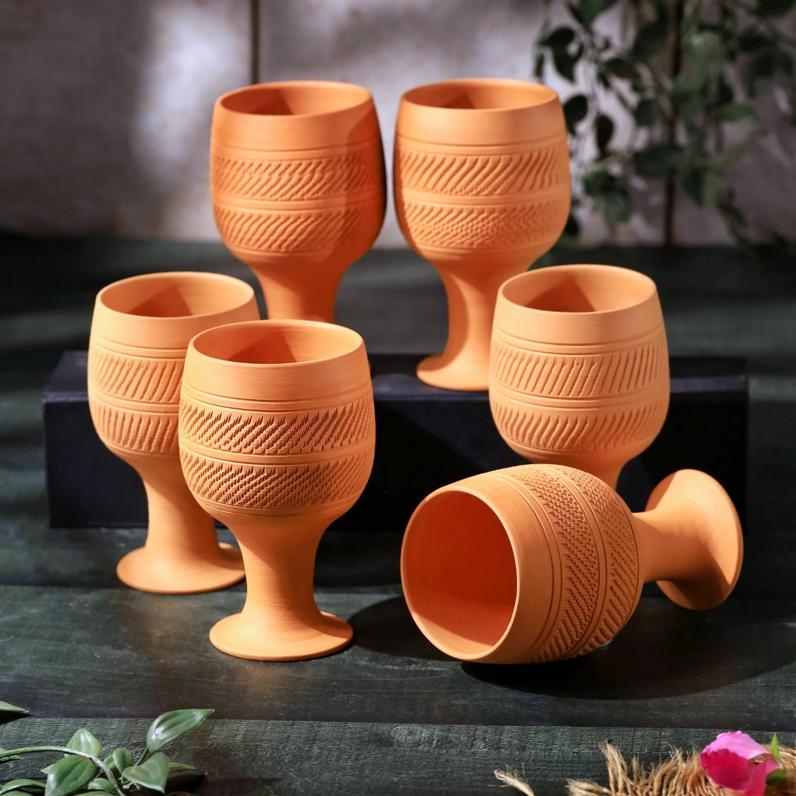 Handcrafted Natural Terracotta Special Juice Glass - Image 2