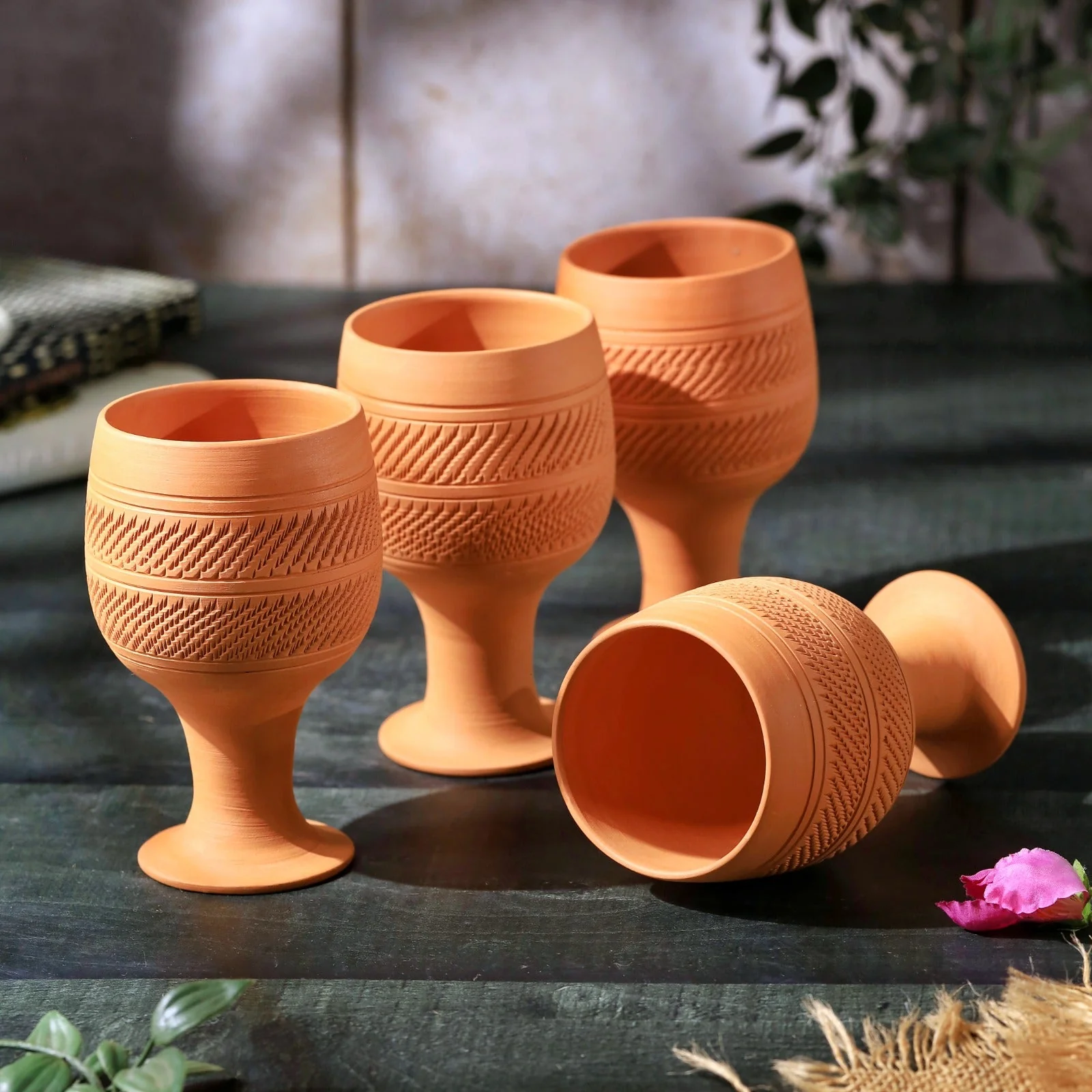 Handcrafted Natural Terracotta Special Juice Glass - Image 8