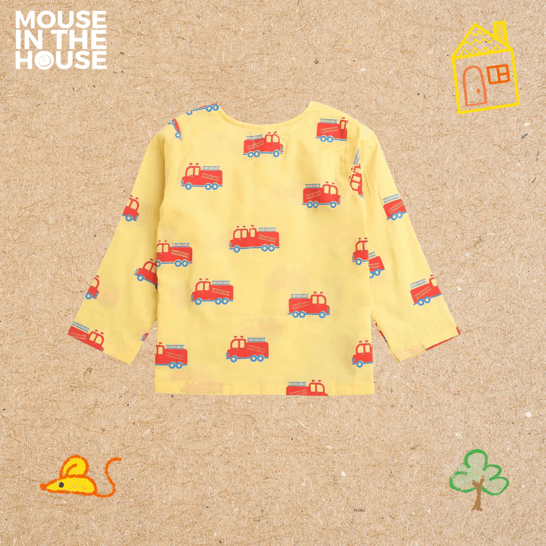The Fire Fighter Truck- Unisex Kids Cotton Nightwear - Image 5