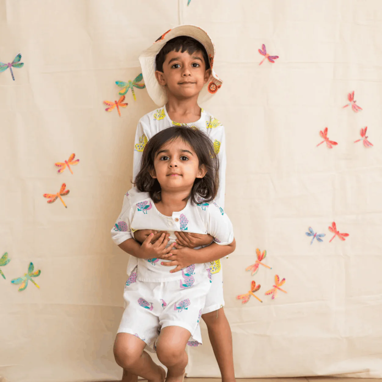 The Magestic Peacock- Unisex Kids Cotton Nightdress - Image 4