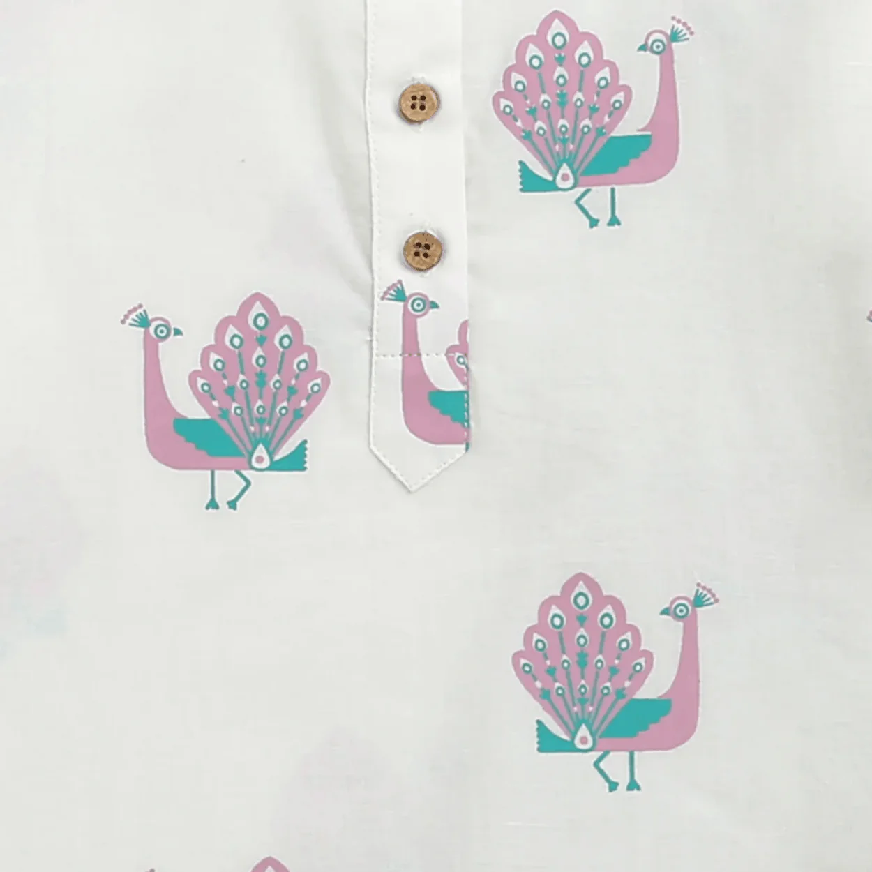 The Magestic Peacock- Unisex Kids Cotton Nightdress - Image 7