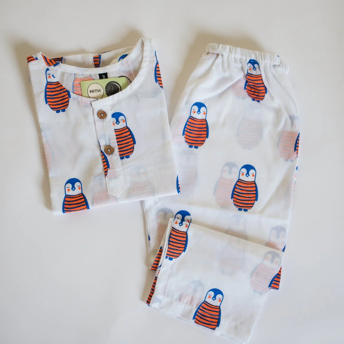 The Penguin Dad- Unisex Kids Cotton Nightwear - Image 2