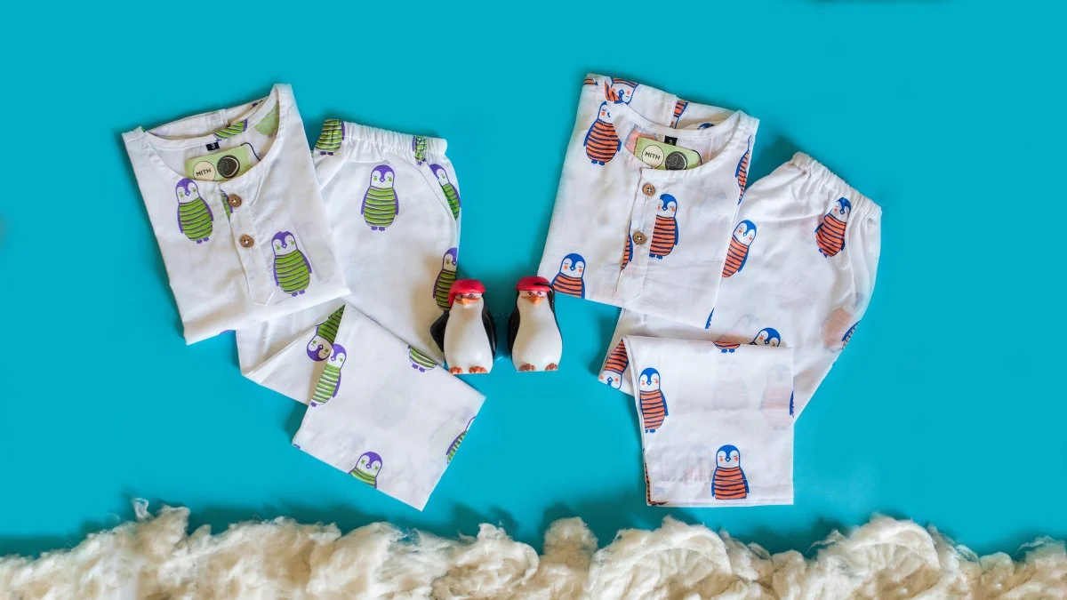The Penguin Dad- Unisex Kids Cotton Nightwear - Image 7