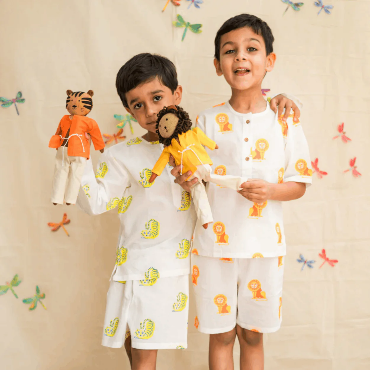 The Regal Lion Unisex Kids Cotton Nightwear Set - Image 3