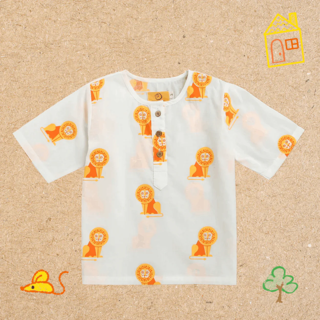 The Regal Lion Unisex Kids Cotton Nightwear Set - Image 4