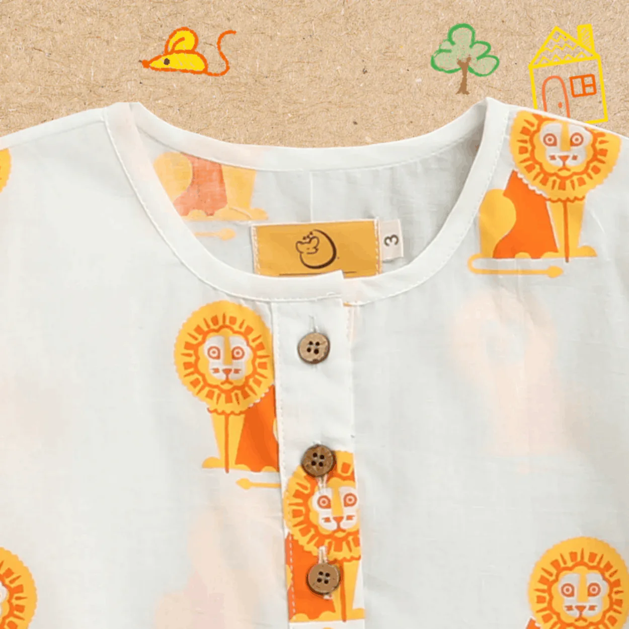 The Regal Lion Unisex Kids Cotton Nightwear Set - Image 8