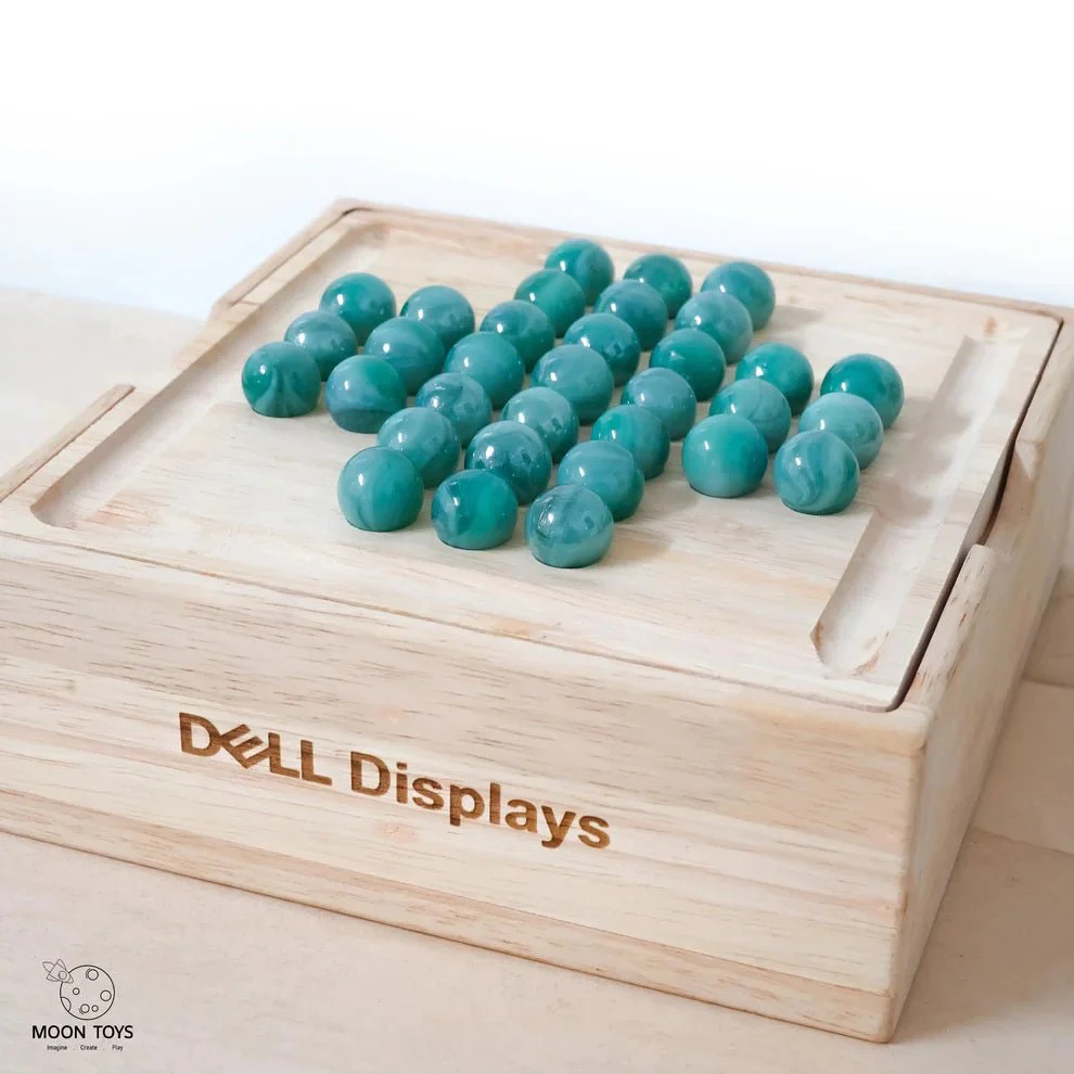 Wooden Tic-Tac-Toe & Brainvita Board Game – Classic 2-in-1