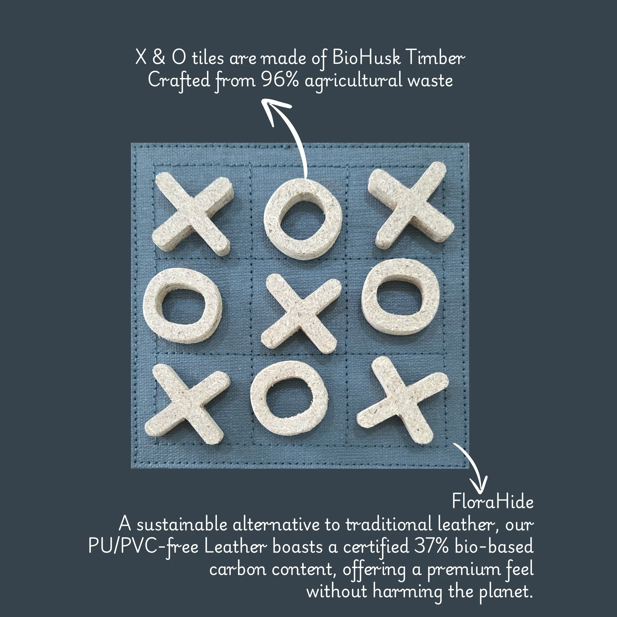 Tic Tac Toe Game – Crafted from Biohusk Timber