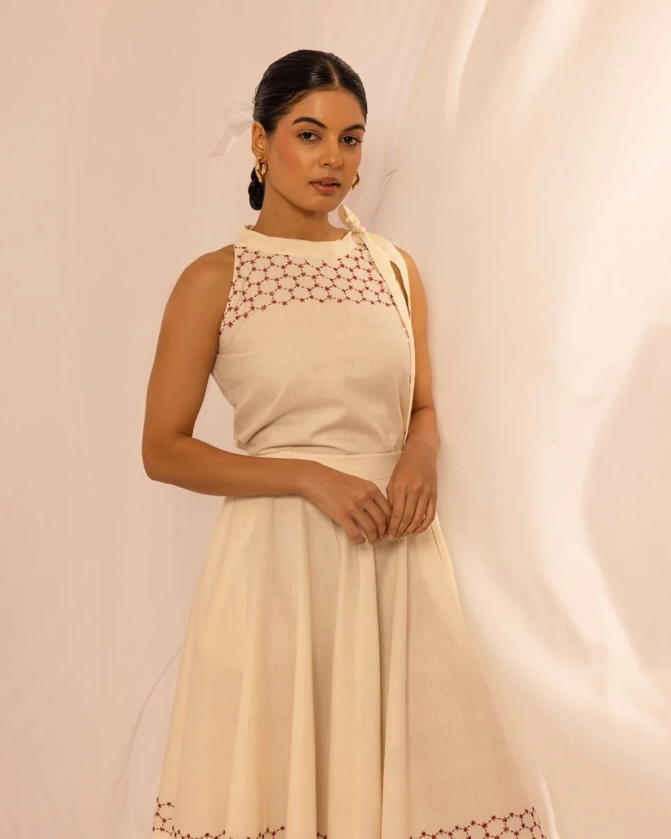 Women’s Cotton Tie Detail Top – Stylish Casual Wear