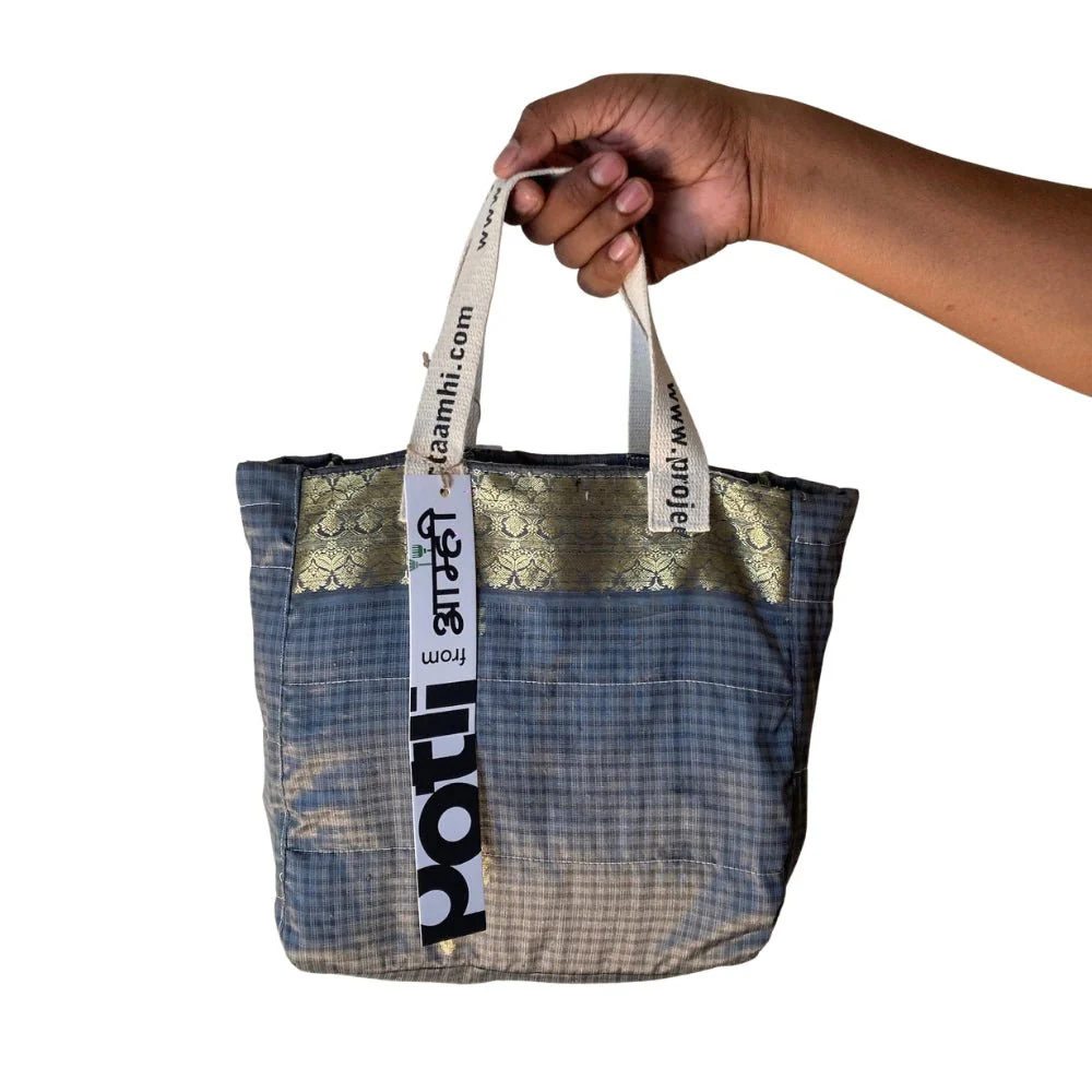 Reusable Tiffin Bag Upcycled Lunch Carry Bag - Image 18