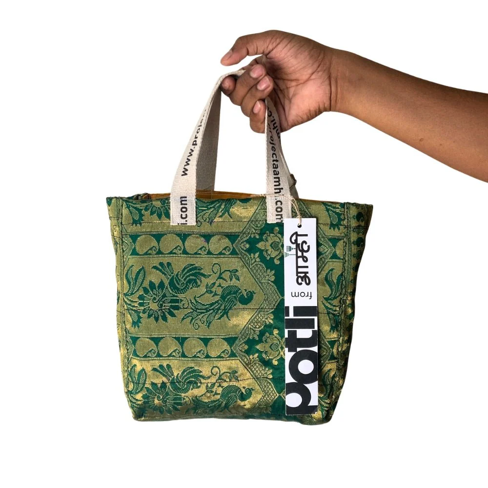 Reusable Tiffin Bag Upcycled Lunch Carry Bag - Image 19