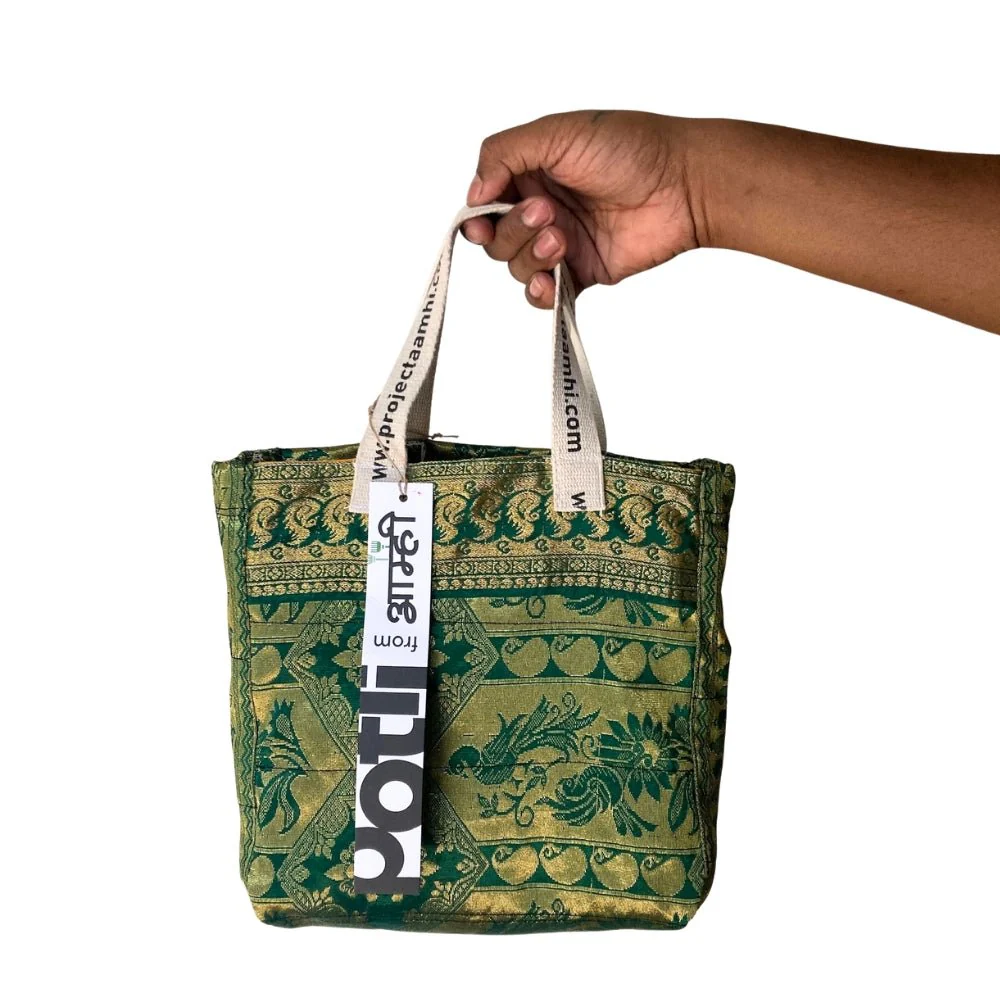 Reusable Tiffin Bag Upcycled Lunch Carry Bag - Image 20