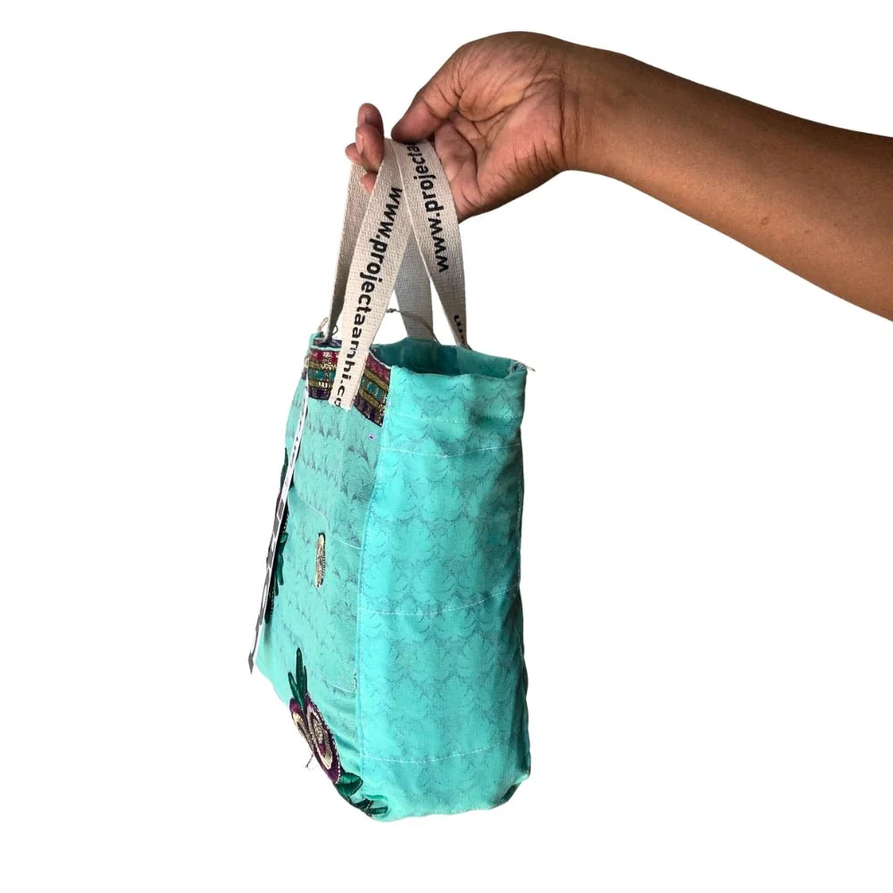 Reusable Tiffin Bag Upcycled Lunch Carry Bag - Image 23