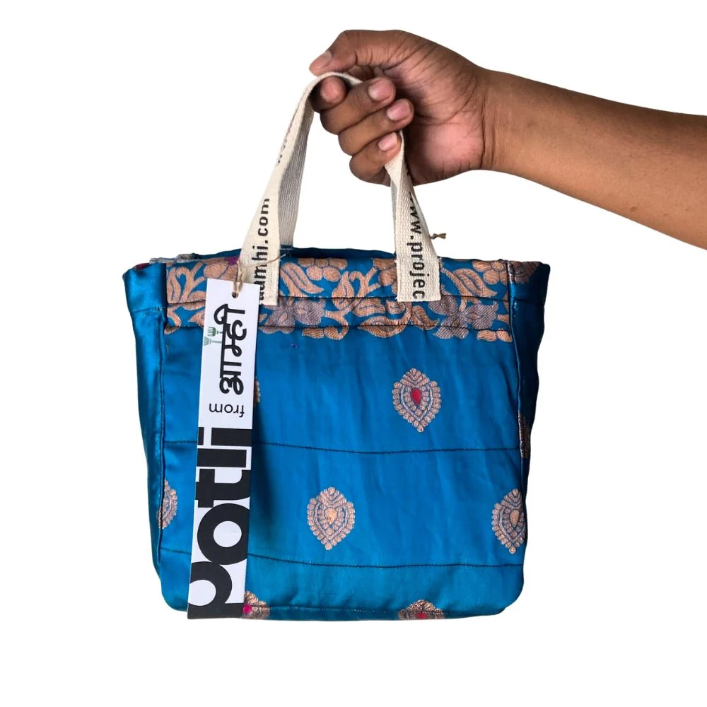 Reusable Tiffin Bag Upcycled Lunch Carry Bag - Image 25