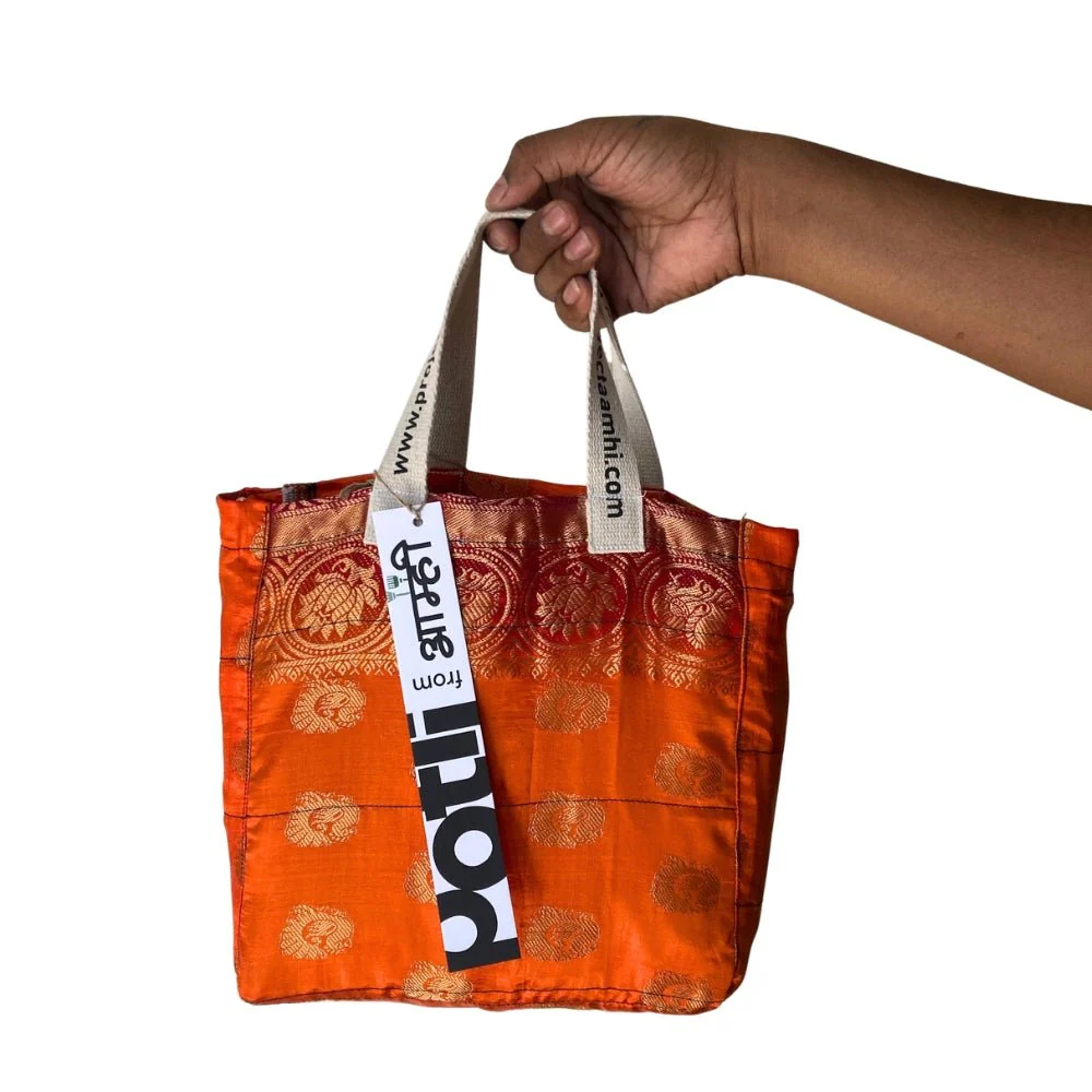 Reusable Tiffin Bag Upcycled Lunch Carry Bag - Image 30