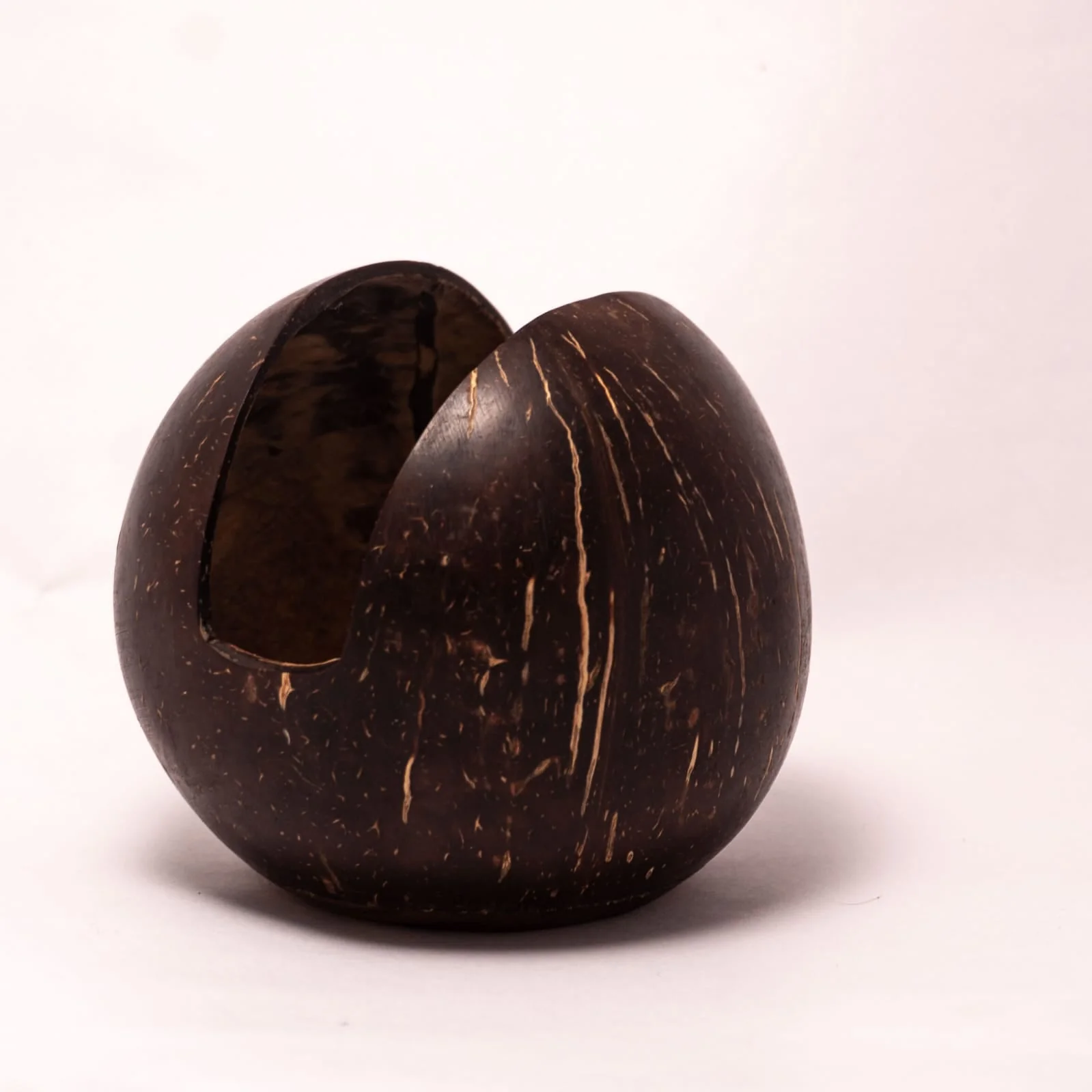 Coconut Shell Tissue Holder | Natural Handmade Tissue Dispenser - Image 3