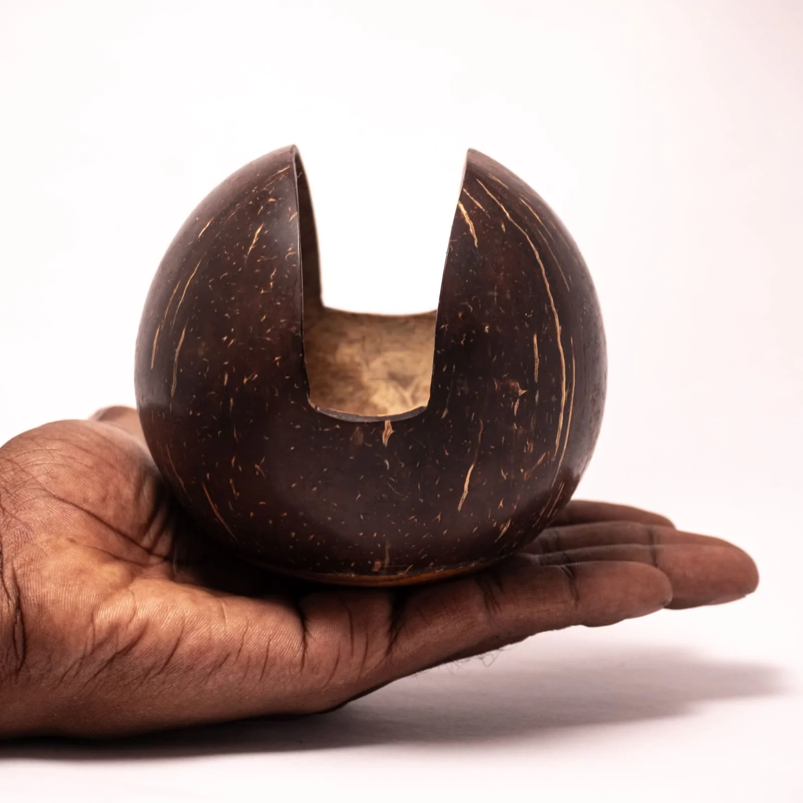 Coconut Shell Tissue Holder | Natural Handmade Tissue Dispenser - Image 4