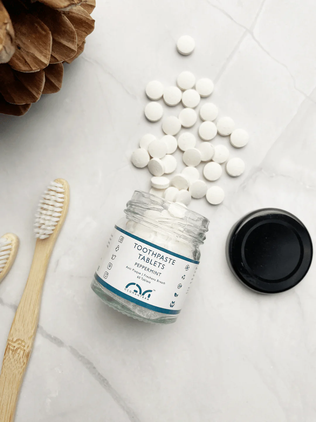 Toothpaste Tablets - (60Nos.) | Natural Fluoride-Free Tablets
