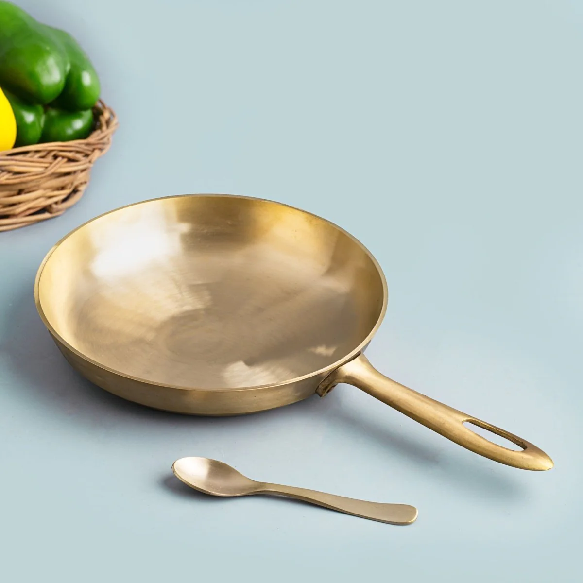 Traditional Bronze/ Kansa Combo (Kadai+ Sauté Pan+ Pana) - Image 3