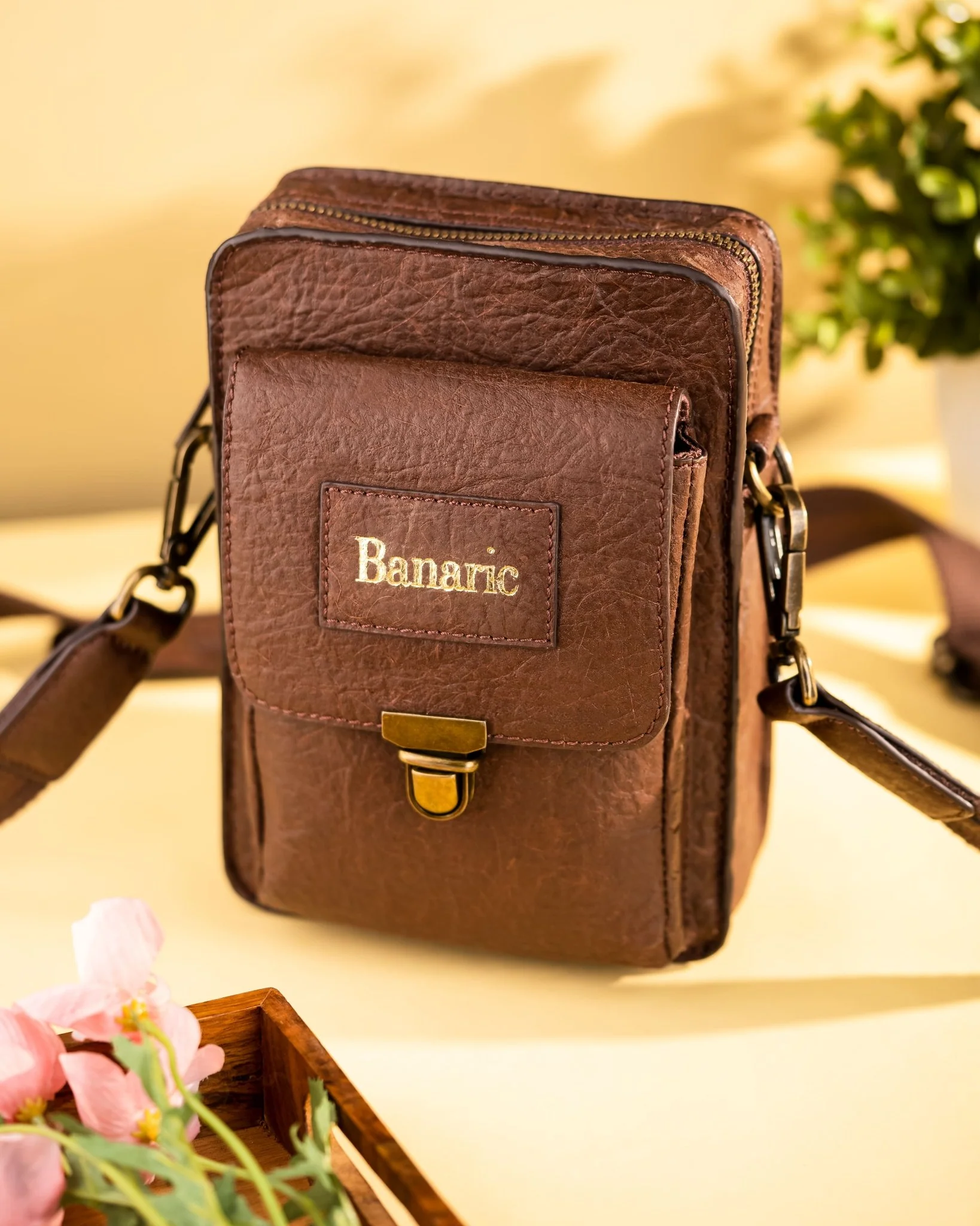 Travel Sling Bag | Banana Fibre Vegan Leather | Eco-Friendly Bag - Image 5