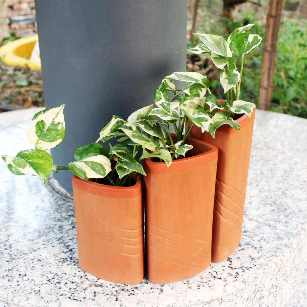Trigo Terracotta Planters Set of 3 (Large,Medium,Small) - Image 4