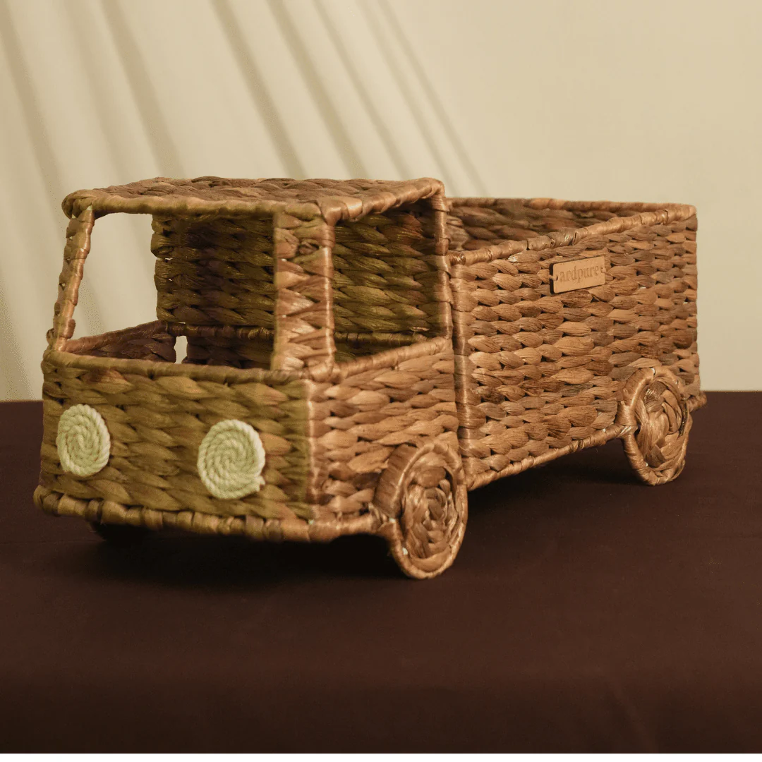 Truck Basket | Handwoven Water Hyacinth Storage Basket