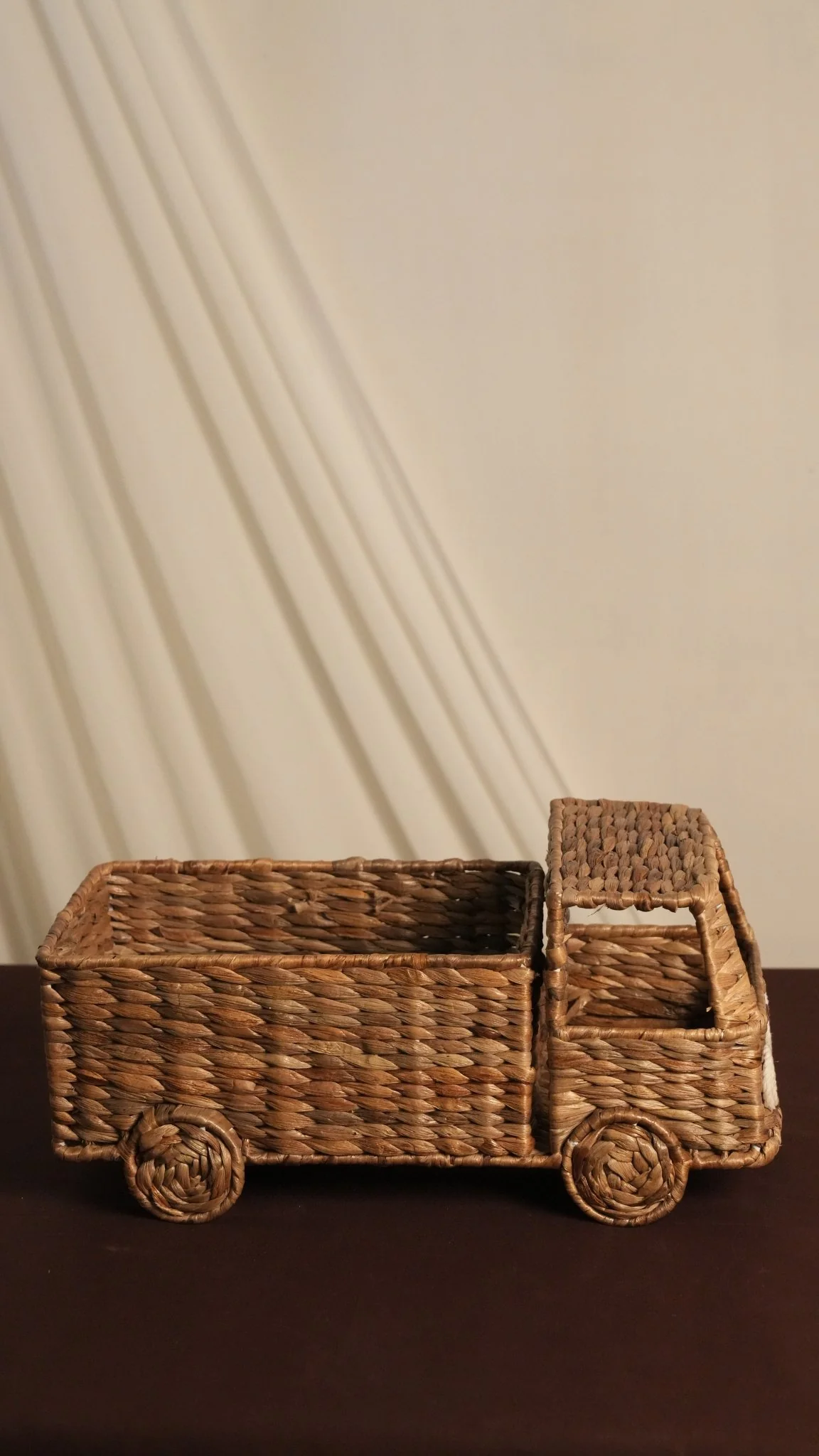 Truck Basket | Handwoven Water Hyacinth Storage Basket - Image 2