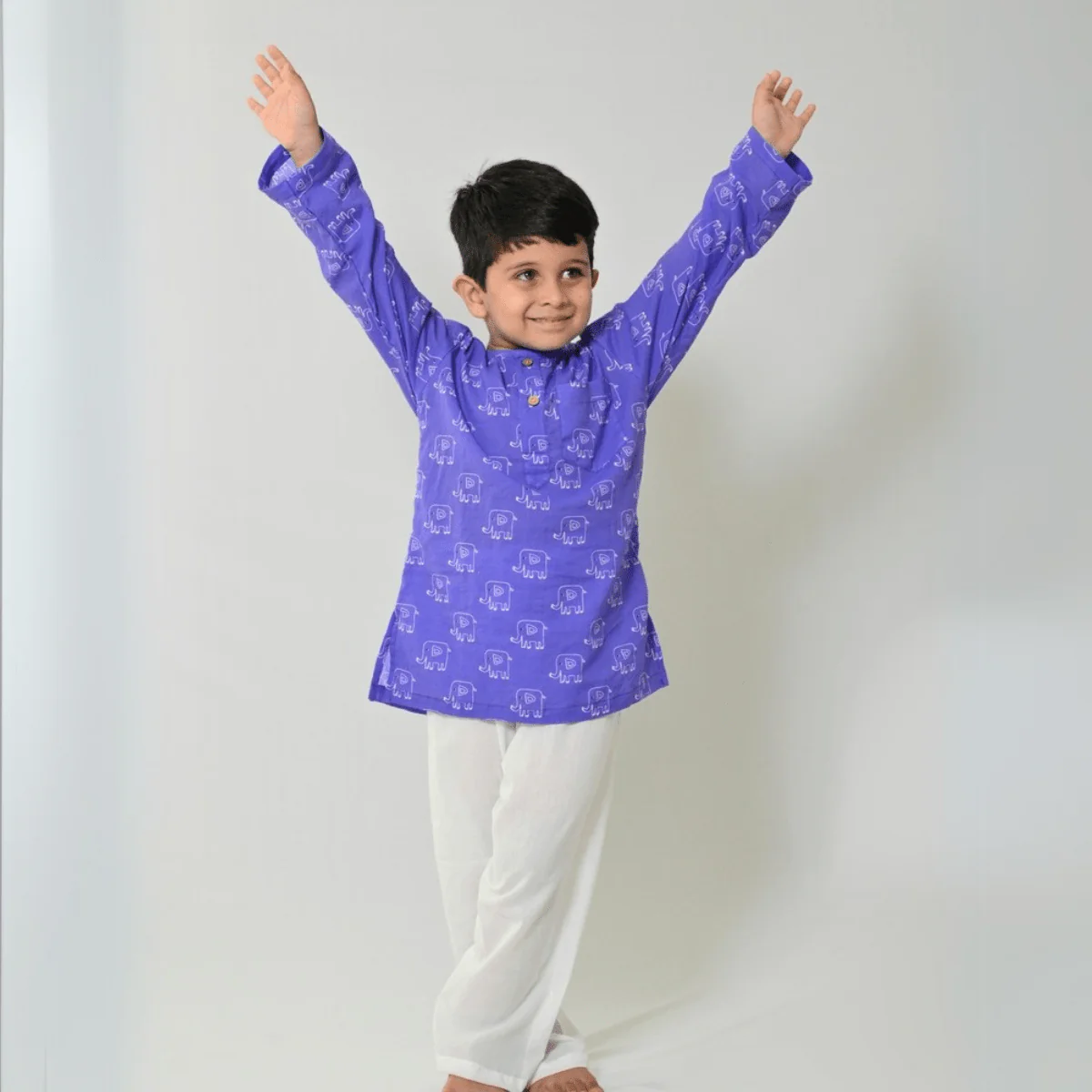 100% Cotton Trunk Tales Kids Kurta & Pants Set