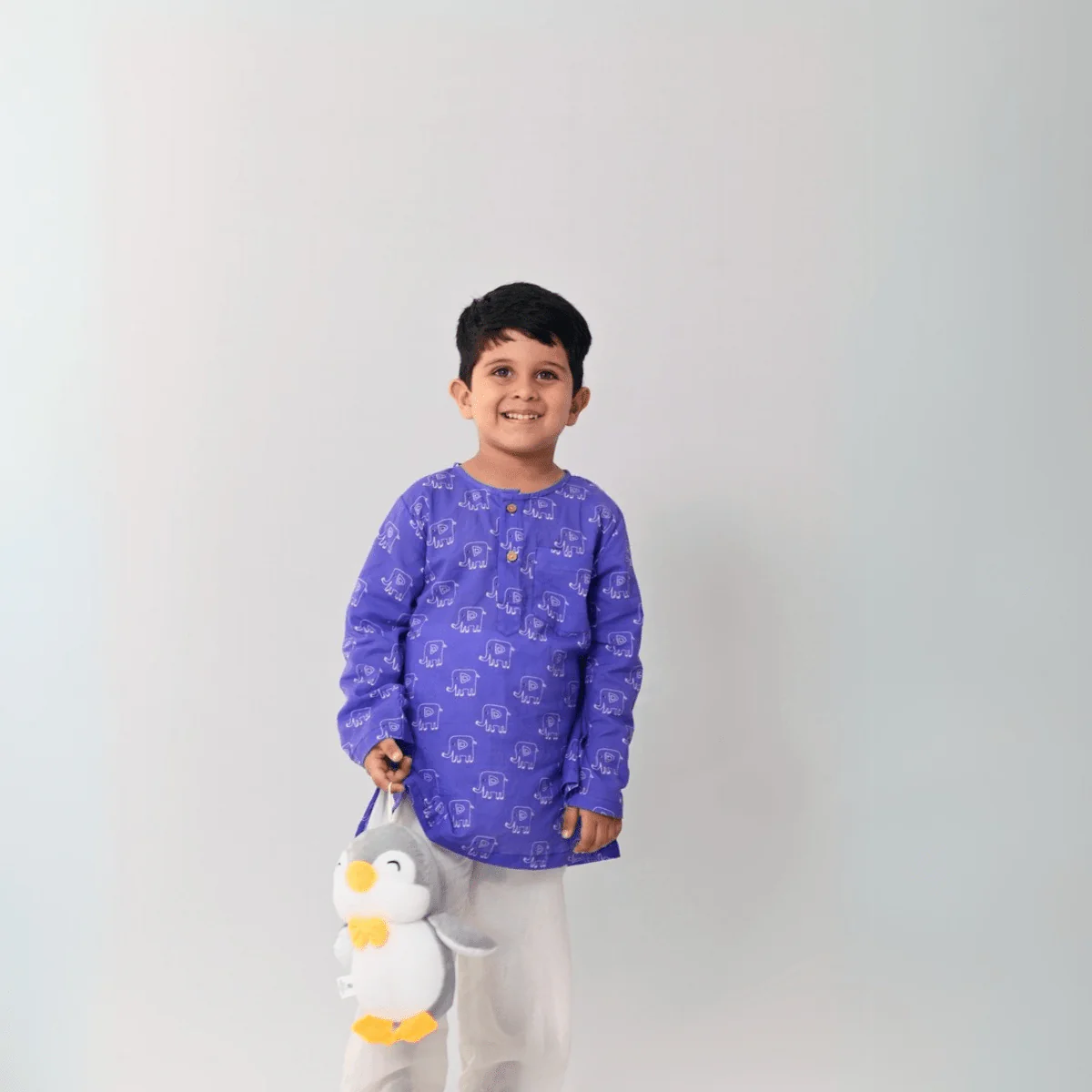 100% Cotton Trunk Tales Kids Kurta & Pants Set - Image 3