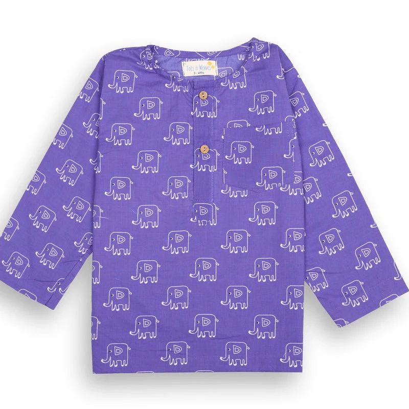 100% Cotton Trunk Tales Kids Kurta & Pants Set - Image 6