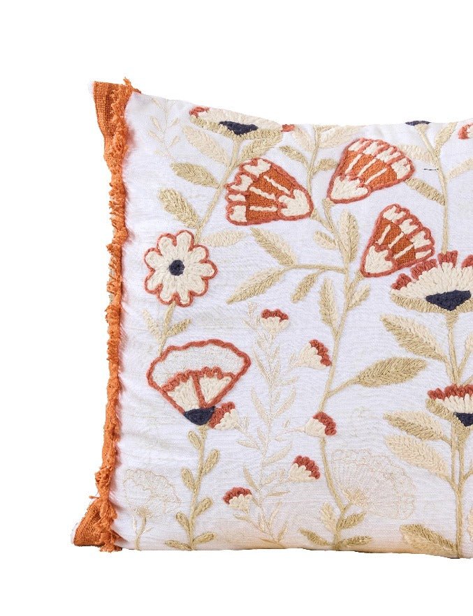 Tulip Rust Charm Cushion | Floral Accent Decorative Cushion - Image 4
