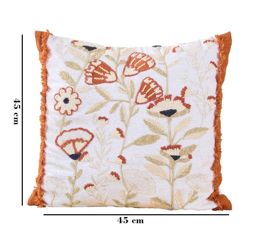 Tulip Rust Charm Cushion | Floral Accent Decorative Cushion - Image 5