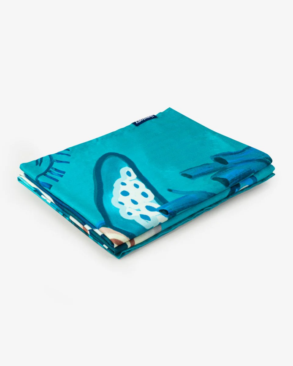 Bamboo & Cotton Printed Beach & Bath Towel | Turtled - Image 5