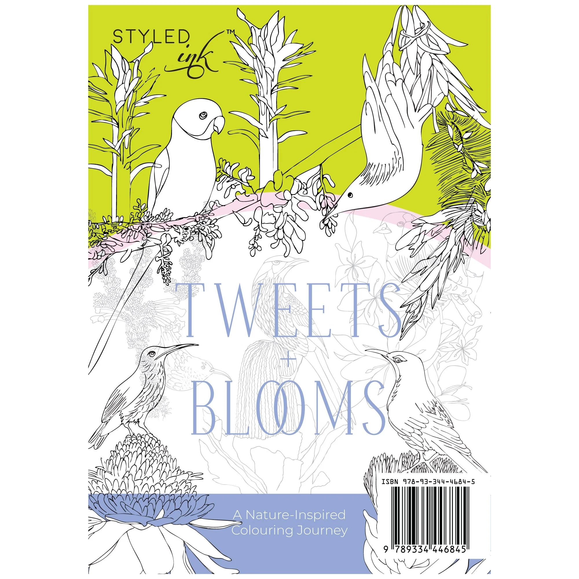 Tweets and Blooms Colouring Book | Tear-Out Sheets & Stickers - Image 4