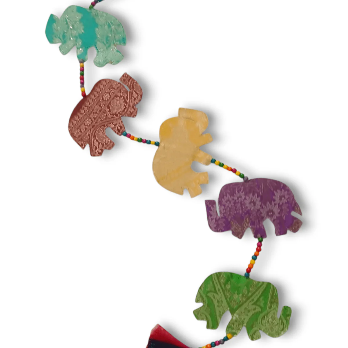 Upcycled Elephant Festive String - Image 4