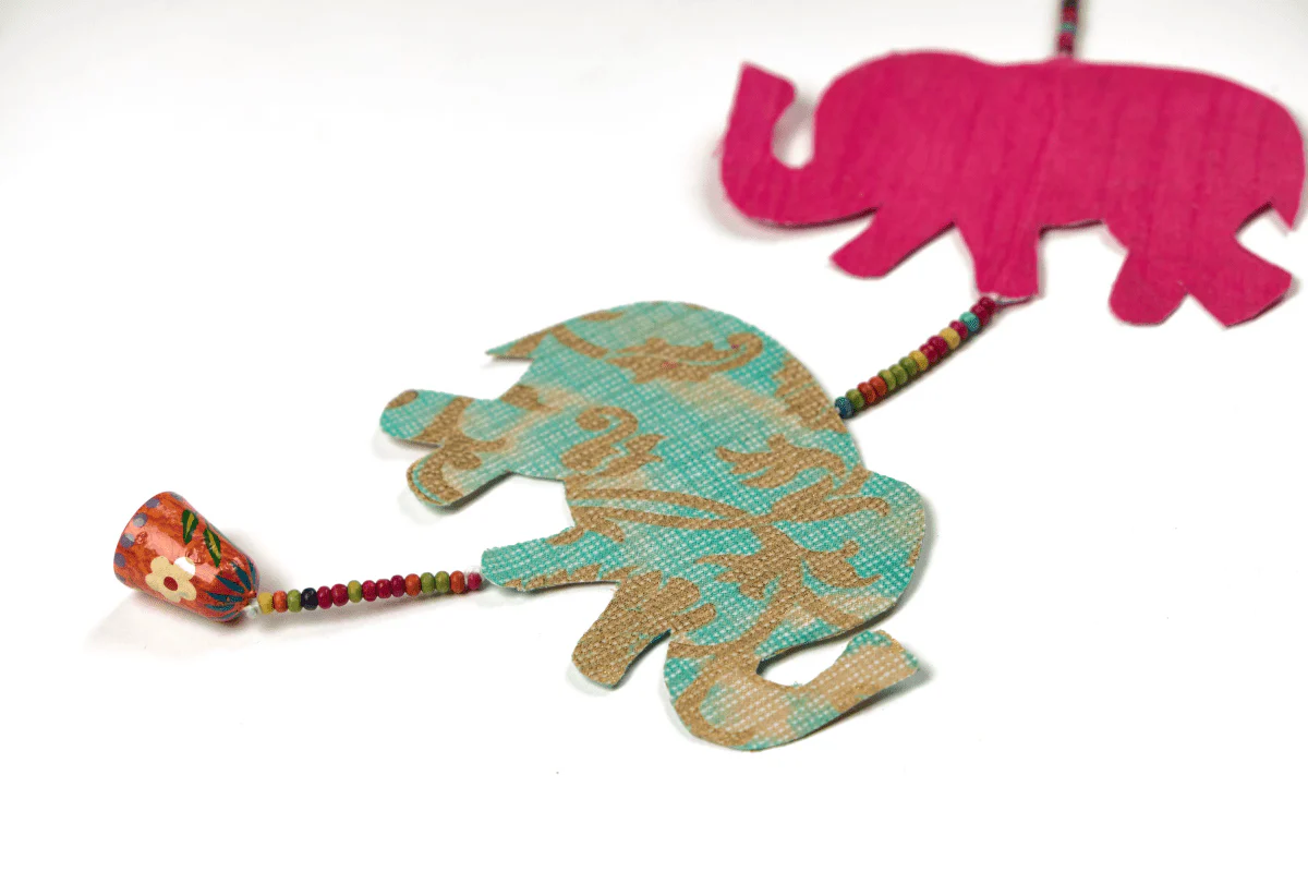 Upcycled Elephant Festive String - Image 5