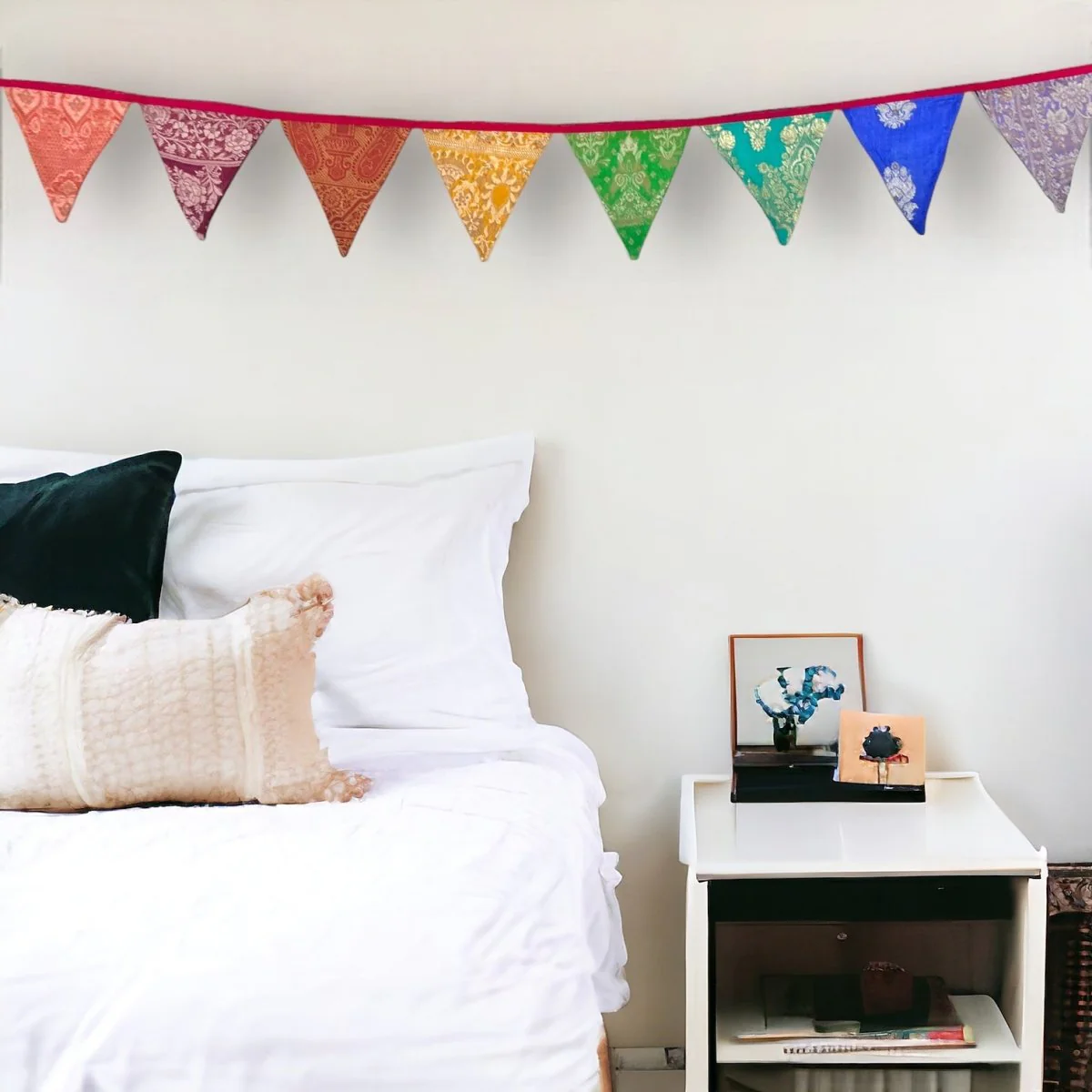 Upcycled Festive Silk Bunting - Image 5