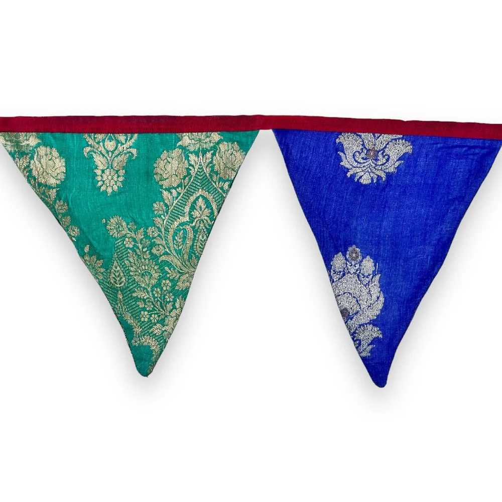 Upcycled Festive Silk Bunting - Image 6