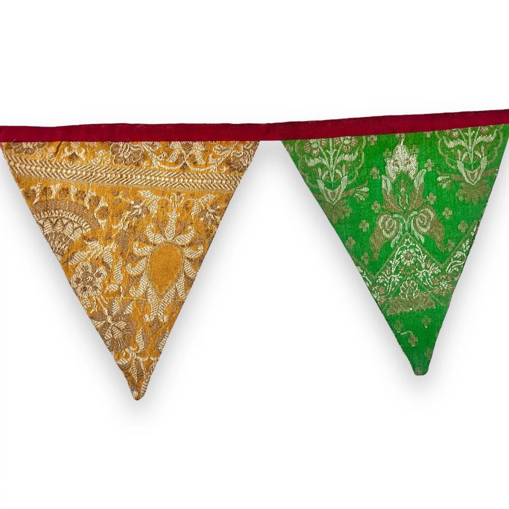 Upcycled Festive Silk Bunting - Image 7