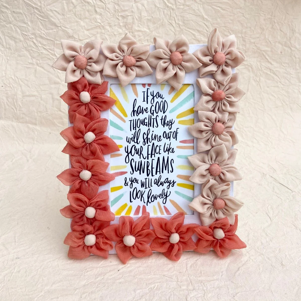 Upcycled Floral Photo Frame | Handmade Sustainable Decor - Image 5