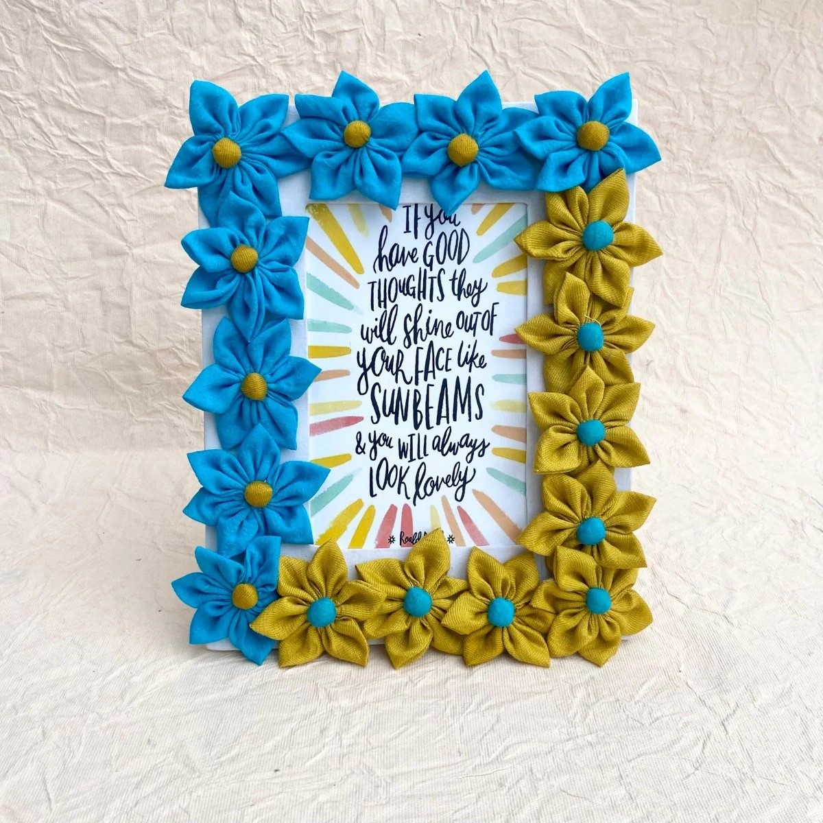 Upcycled Floral Photo Frame | Handmade Sustainable Decor - Image 6