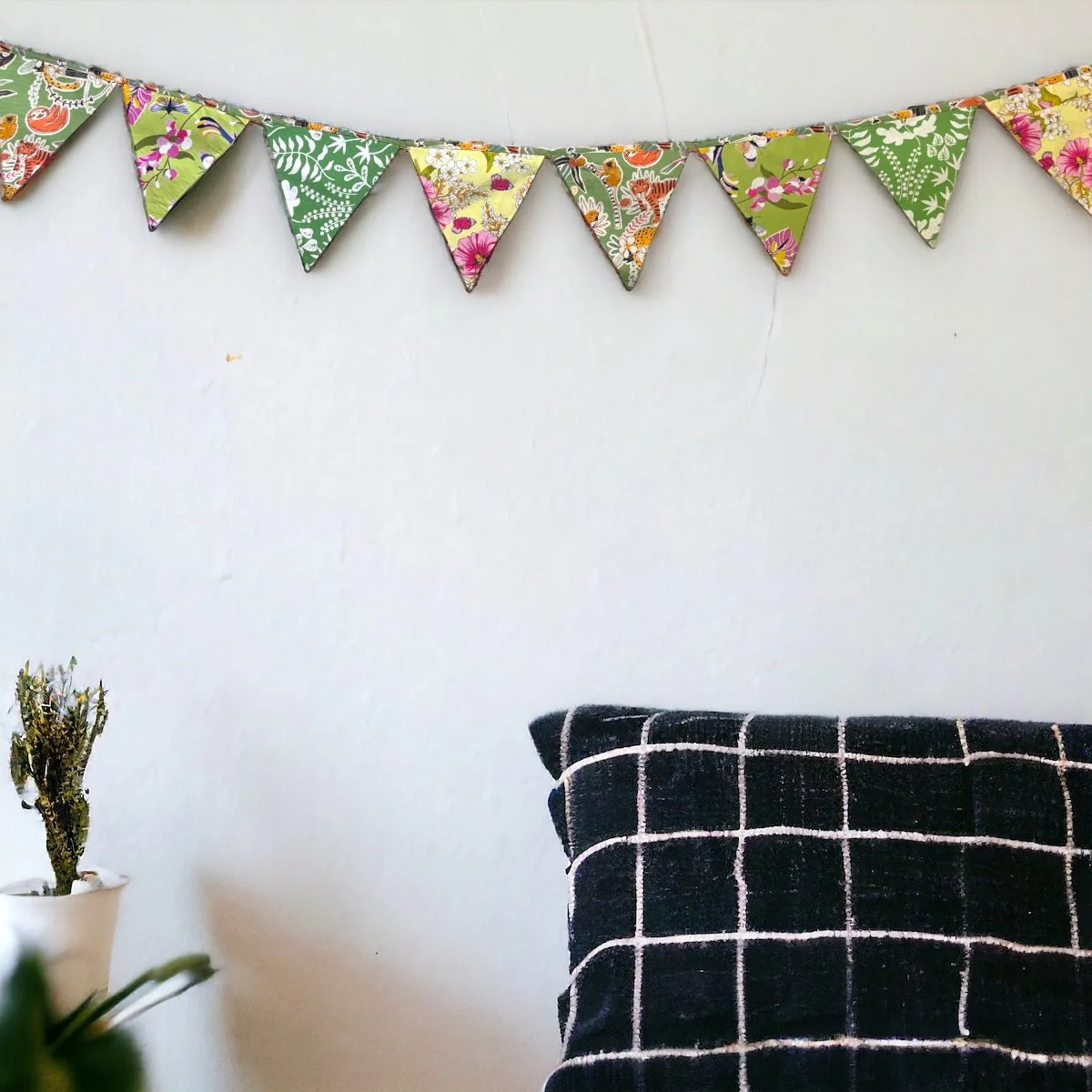 Upcycled Green Bunting - Image 2