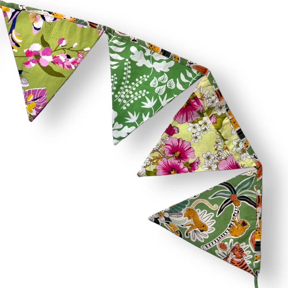 Upcycled Green Bunting - Image 5