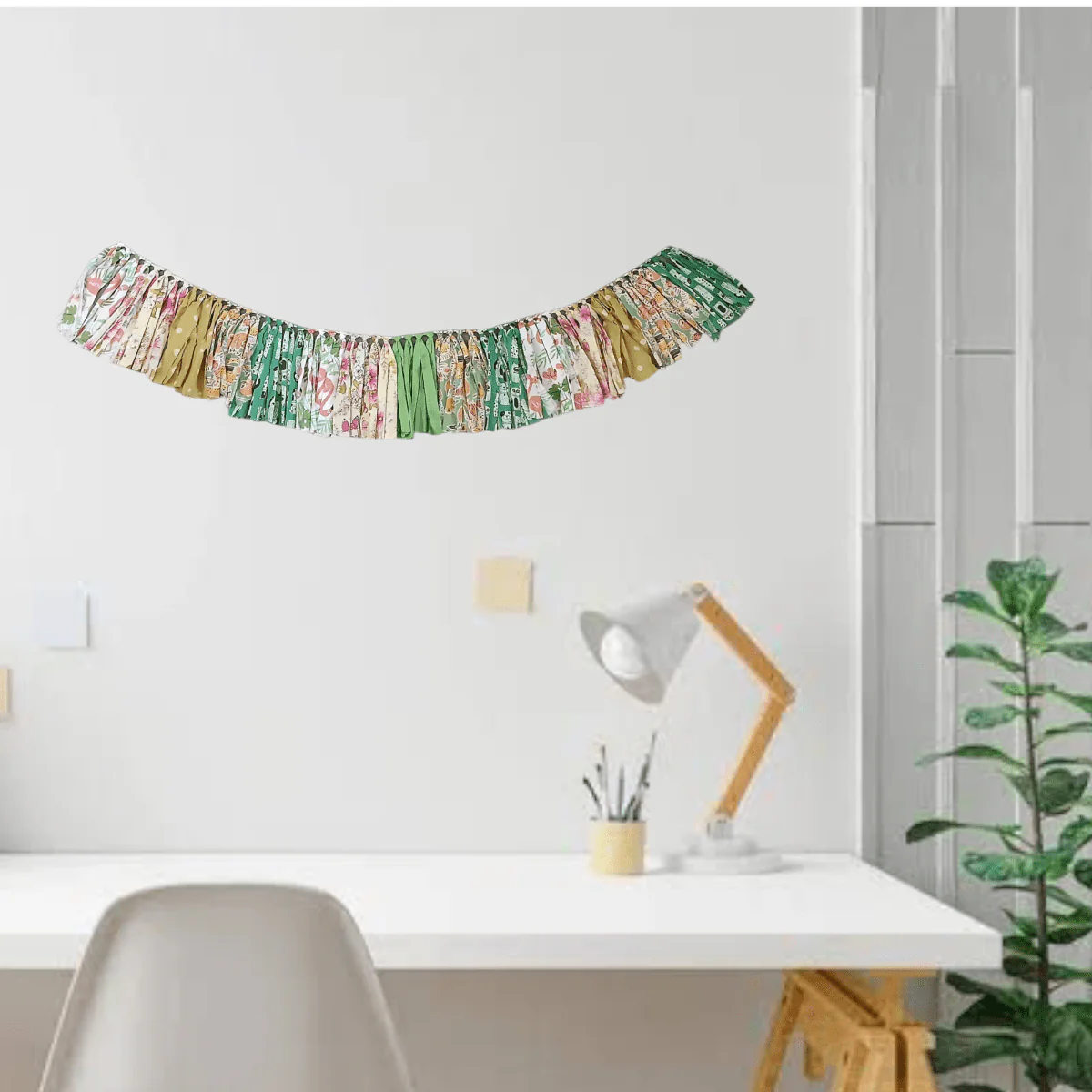 Upcycled Green Fringes